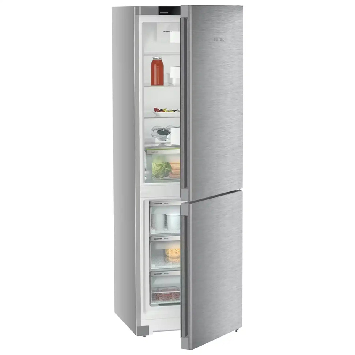 Liebherr CNSDC5203 60cm 60/40 Frost Free Fridge Freezer with EasyFresh - Silver | Atlantic Electrics