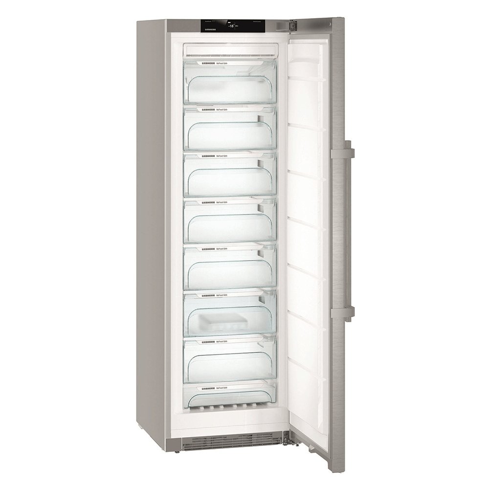 Liebherr GNef4335 276 Litre Freestanding Upright Freezer with Frost Free 60cm Wide- Stainless Steel | Atlantic Electrics
