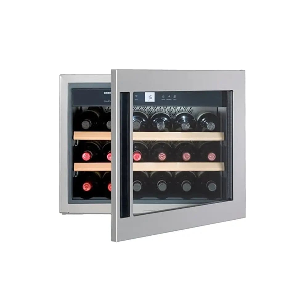Liebherr WKEES553 GrandCru 51 Litre Built-In Wine Storage Cabinet, 18 Bordeaux Bottles, Flush-Mounted Door Assembly - 59.1cm Wide | Atlantic Electrics