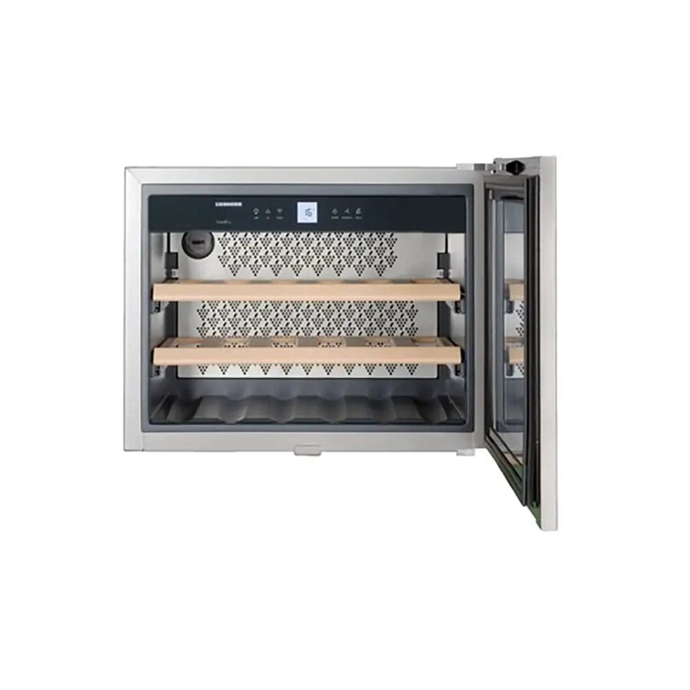 Liebherr WKEES553 GrandCru 51 Litre Built-In Wine Storage Cabinet, 18 Bordeaux Bottles, Flush-Mounted Door Assembly - 59.1cm Wide | Atlantic Electrics