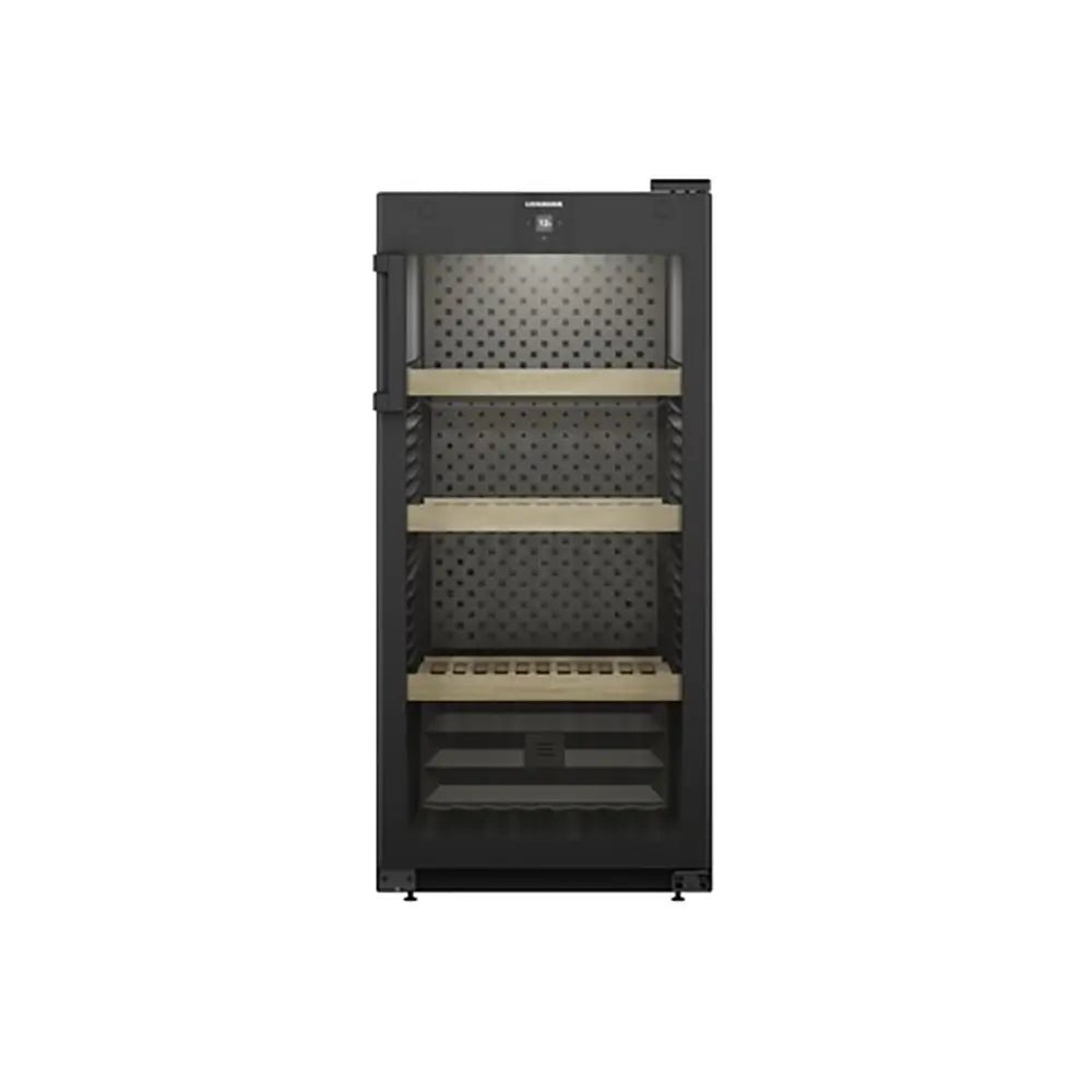 Liebherr WPBL4201 GrandCru 272 Litre Wine Storage Fridge, 141 0.75 Litre Bordeaux Bottles, 59.7cm Wide - Black | Atlantic Electrics