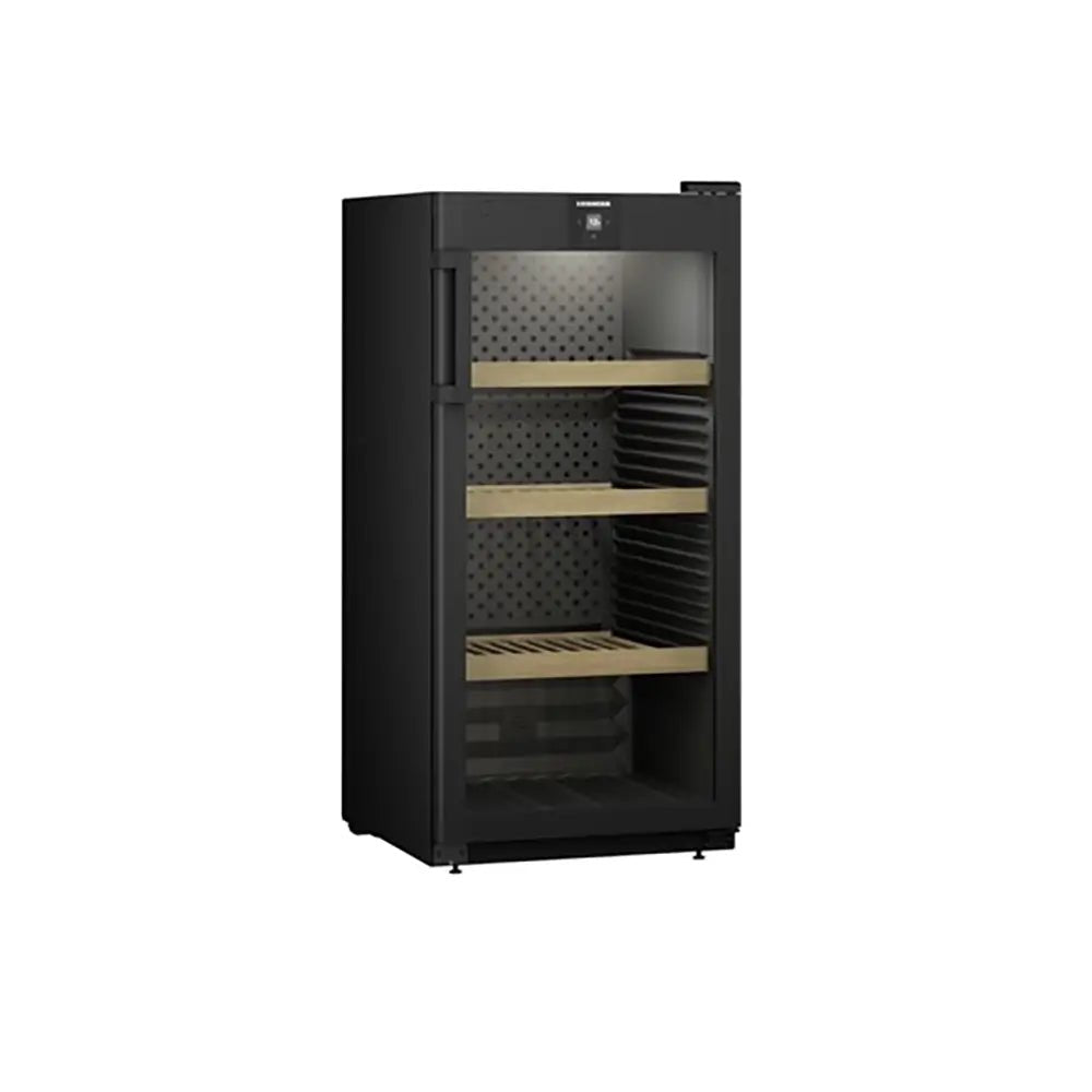 Liebherr WPBL4201 GrandCru 272 Litre Wine Storage Fridge, 141 0.75 Litre Bordeaux Bottles, 59.7cm Wide - Black | Atlantic Electrics