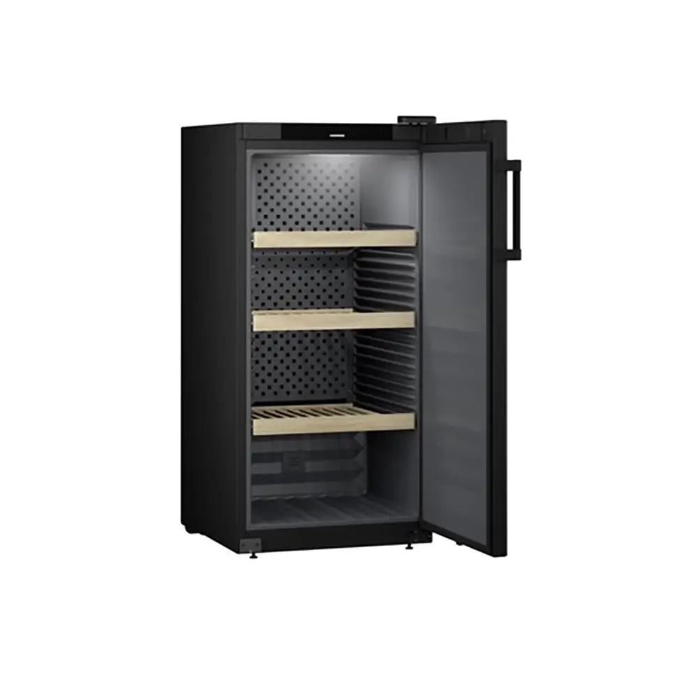 Liebherr WSBL4201 GrandCru 267 Litre Wine Storage Fridge, 141 0.75 Litre Bordeaux Bottles, 59.7cm Wide - Black | Atlantic Electrics