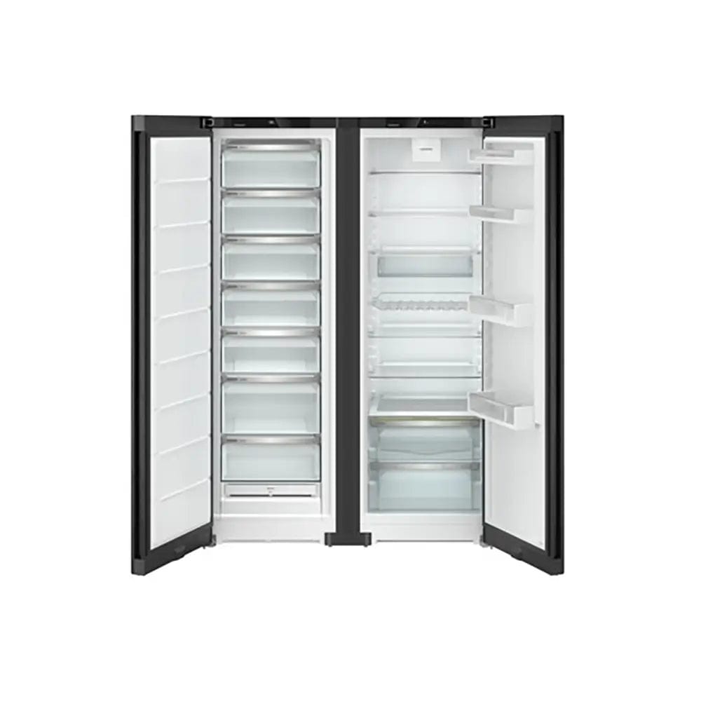 Liebherr XRFBD5220 Plus Side-by-Side Combination Refrigerator Freezer with NoFrost, 59.7cm Wide - BlackSteel | Atlantic Electrics