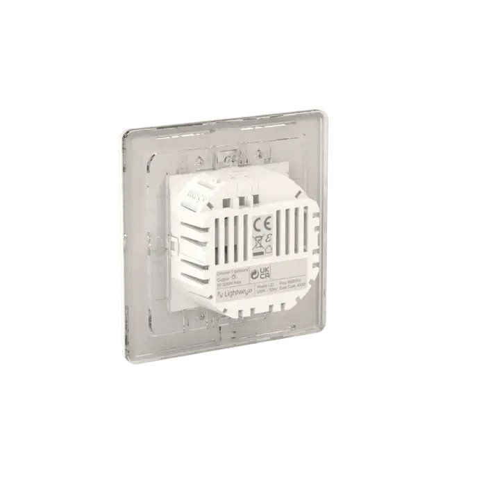 Lightwave LP21WH Smart Dimmer, 1 Gang, Works with Alexa, Google Assistant, HomeKit, iOS & Android Compatible - White Metal | Atlantic Electrics