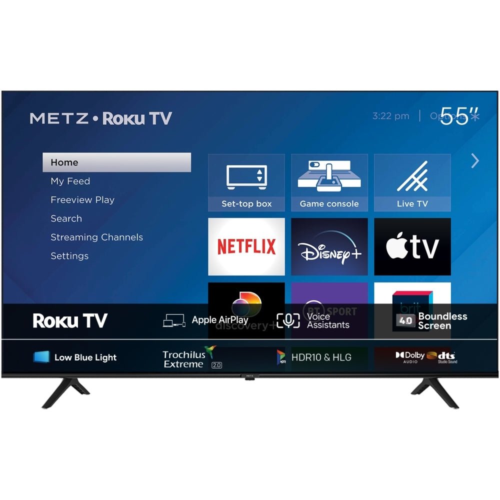 Metz 55MRD6000YUK 55 Inch DLED 4K UHD HDR Smart TV | Atlantic Electrics