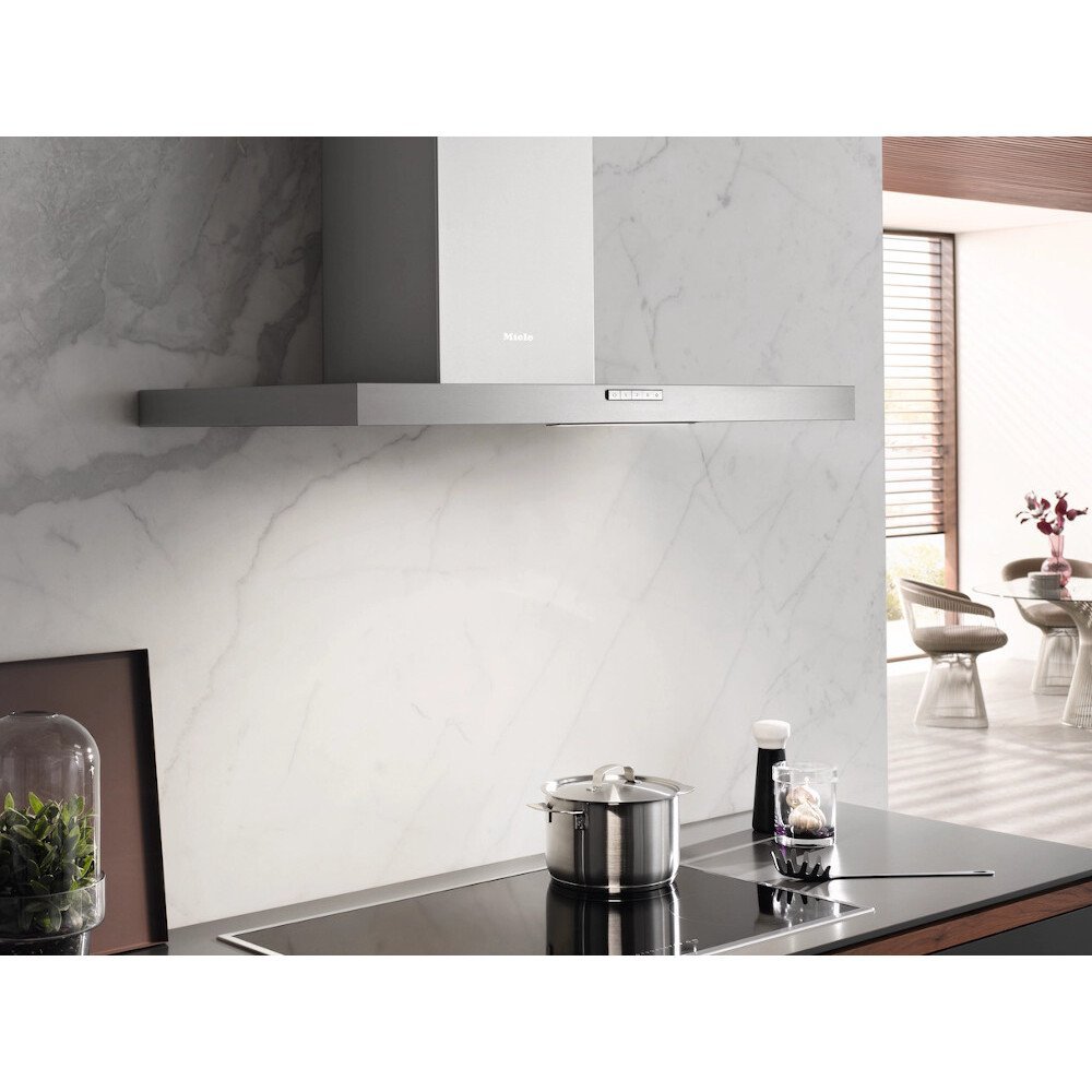 Miele DAW1920-EDST Wall Mounted Hood, 645 m3/h Booster Level - Active Stainless Steel | Atlantic Electrics