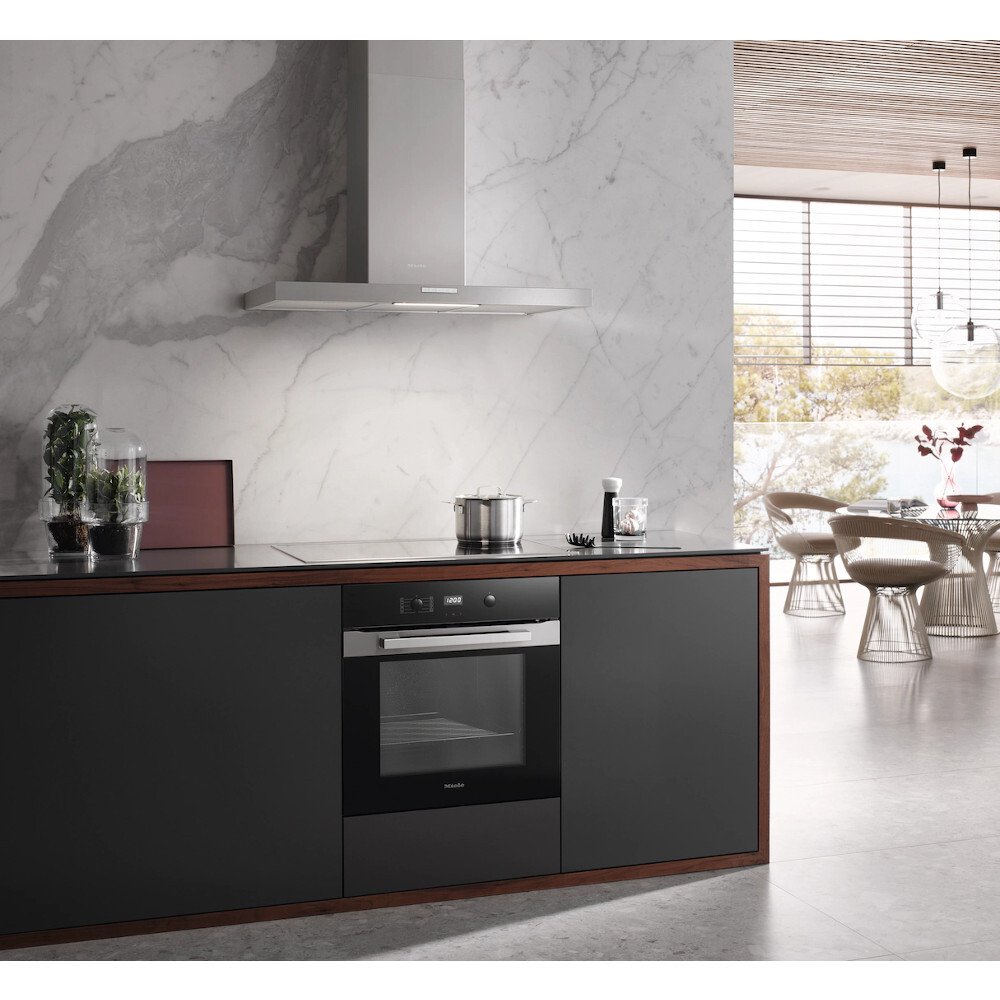 Miele DAW1920-EDST Wall Mounted Hood, 645 m3/h Booster Level - Active Stainless Steel | Atlantic Electrics