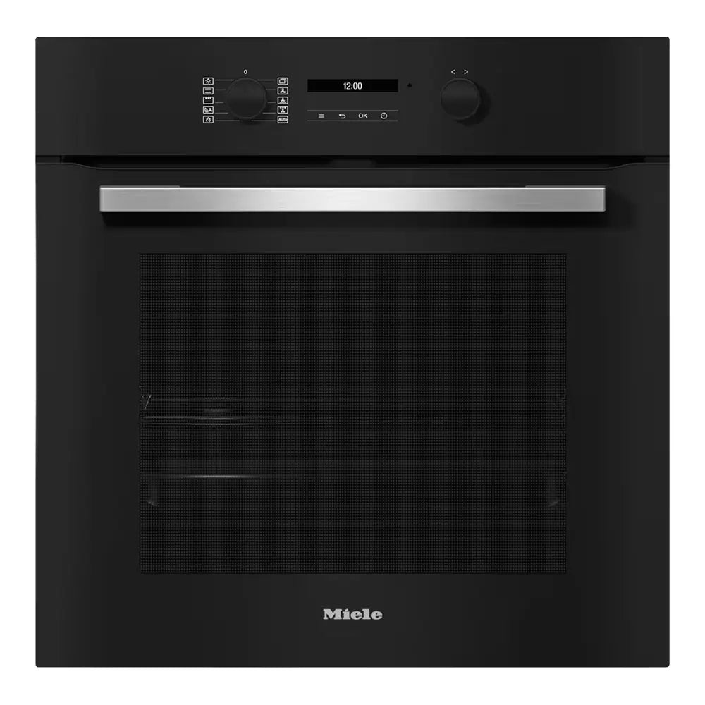 Miele H2766BP 76 Litre Built-In Oven with Pyrolytic Cleaning, FlexiClip Runners - Elegant Black Design | Atlantic Electrics