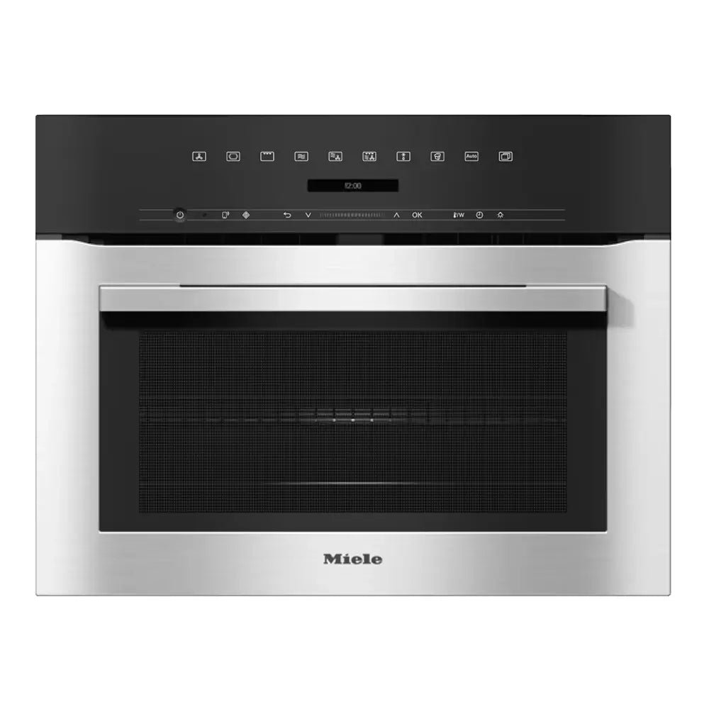 Miele H7140BM 43 Litre Built-In Compact Microwave Combination Oven with DirectSensor S & Miele@home, 59.5cm Wide - Stainless Steel/CleanSteel | Atlantic Electrics