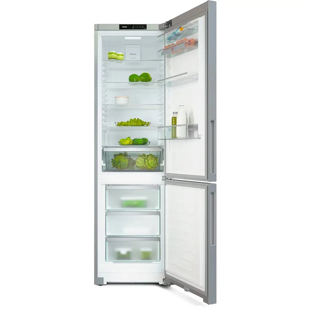 Miele KFN4395DD 371 Litre Freestanding Fridge-Freezer 60/40 Split with DailyFresh, NoFrost & ComfortClean - Stainless Look | Atlantic Electrics