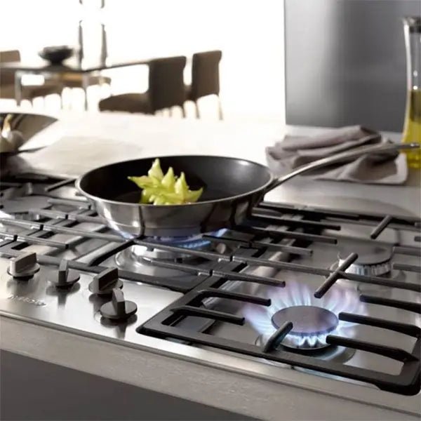 Miele KM2354 89cm Stainless Steel Low Profile 5 Burner Gas Hob | Atlantic Electrics