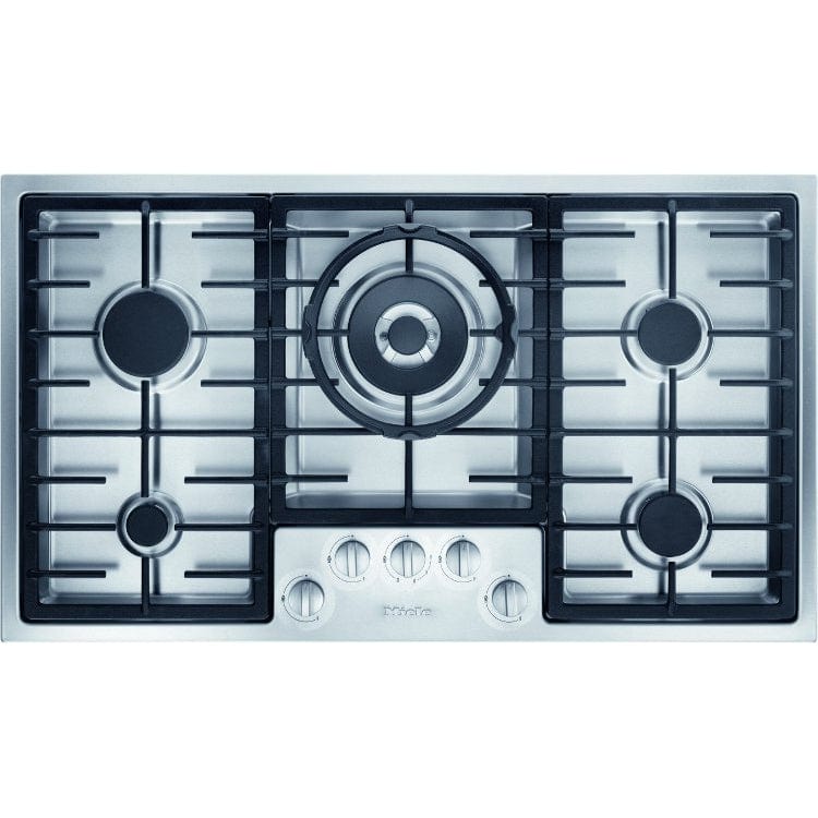 Miele KM2354 89cm Stainless Steel Low Profile 5 Burner Gas Hob | Atlantic Electrics