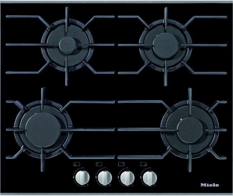 Miele KM3010 Stainless Steel Gas On Glass 4 Burner Hob | Atlantic Electrics