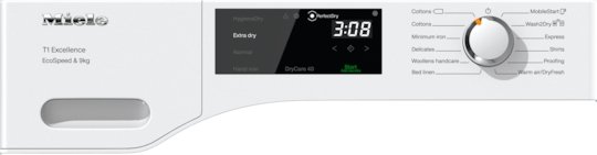 Miele TEH785WP Freestanding Heat Pump Tumble Dryer, 9kg Load, White | Atlantic Electrics