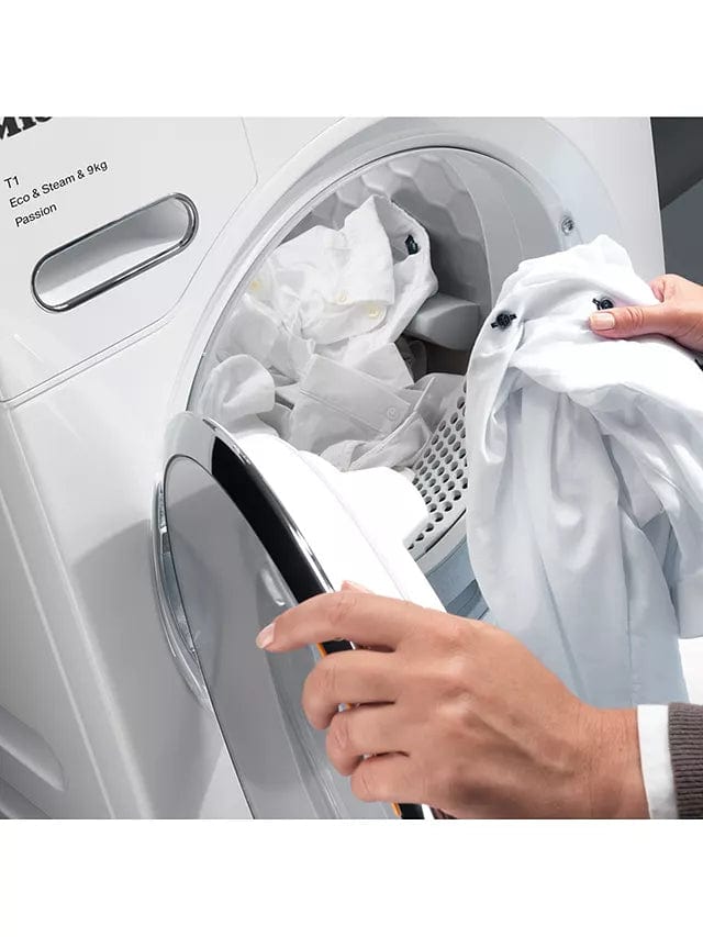 Miele TEL785WP Freestanding Heat Pump Tumble Dryer, 9kg Load, White | Atlantic Electrics