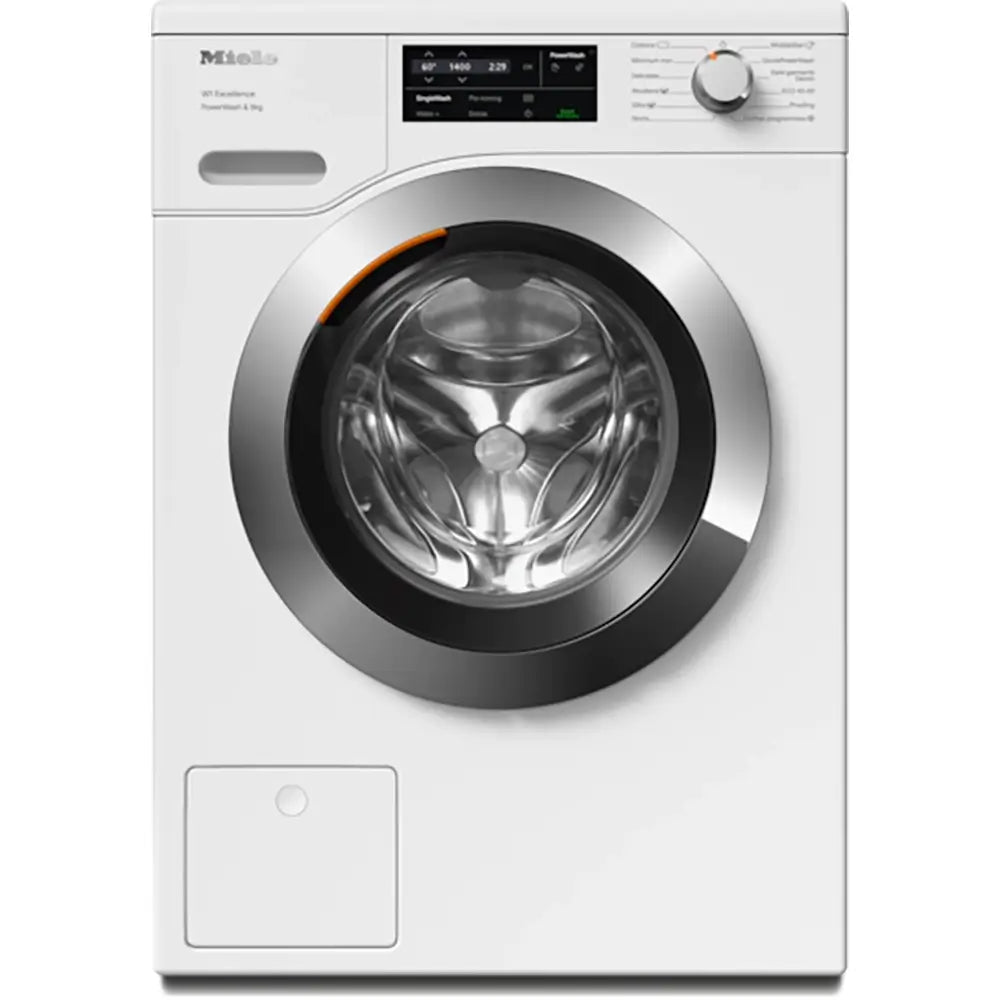 Miele WEG365 Freestanding Washing Machine, 9kg Load, 1400rpm Spin, White | Atlantic Electrics