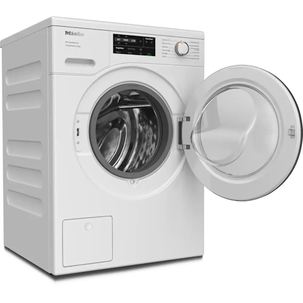 Miele WEG365 Freestanding Washing Machine, 9kg Load, 1400rpm Spin, White | Atlantic Electrics