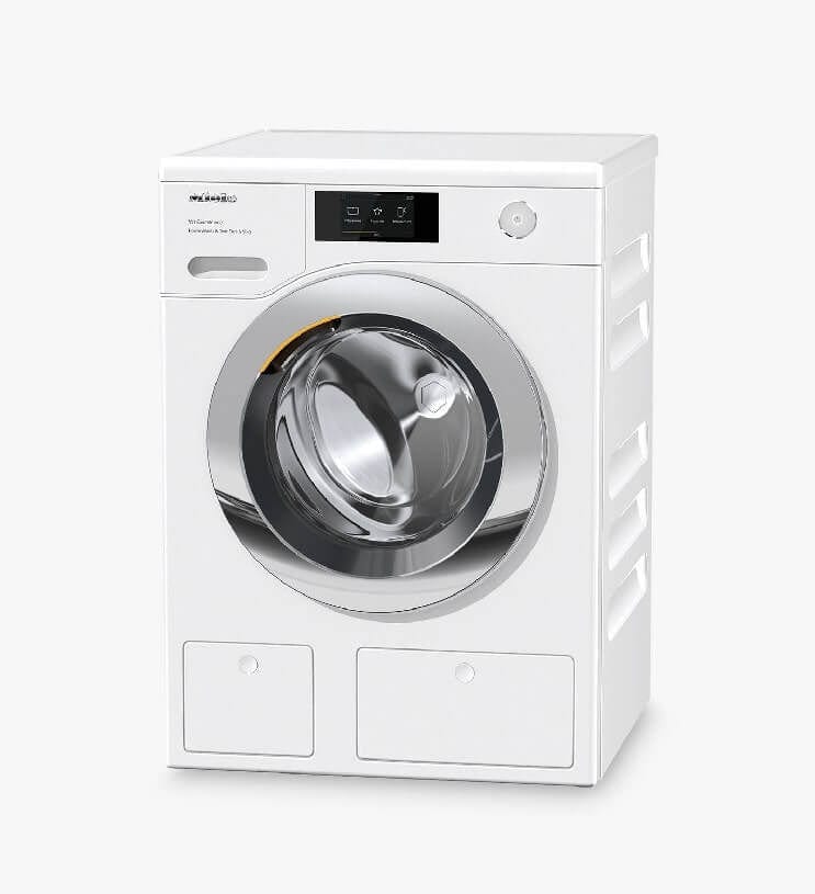Miele WER865WPS Freestanding Washing Machine, 9kg Load, 1600rpm Spin, White | Atlantic Electrics