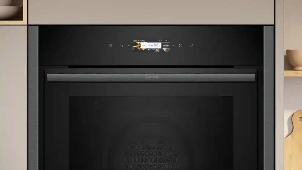 Neff B54CR71G0B N70 Slide and Hide Built-In Self Cleaning Electric Single Oven - Grey Graphite | Atlantic Electrics