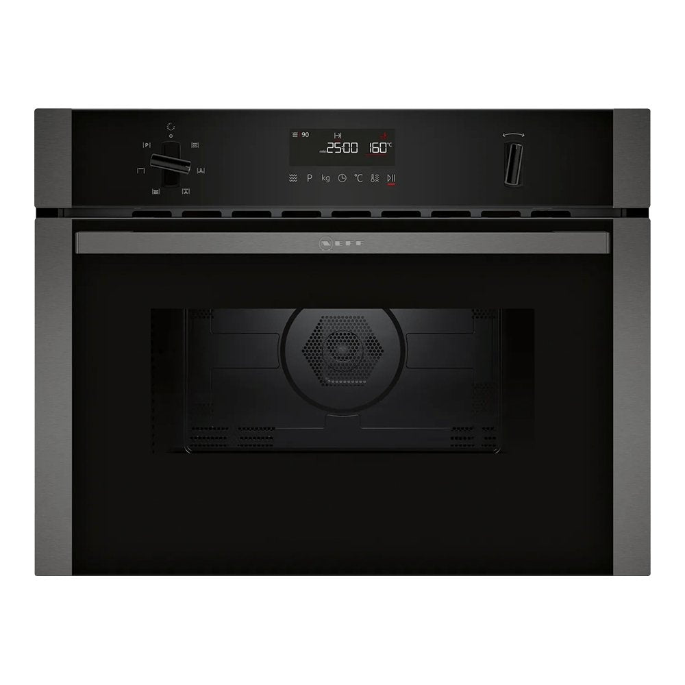 Neff C1AMG84G0B 44 Litres Built In Microwave Oven with Hot Air Black with Graphite Trim | Atlantic Electrics