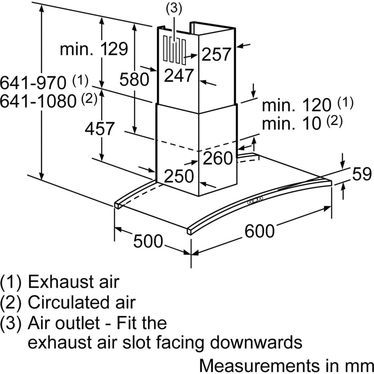 NEFF D86DK62N0B 60cm Chimney Cooker Hood - Stainless Steel | Atlantic Electrics