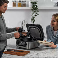Thumbnail Ninja AG301UK Foodi Health Grill & Air Fryer Black/Stainless Steel - 39478297297119