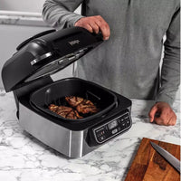 Thumbnail Ninja AG301UK Foodi Health Grill & Air Fryer Black/Stainless Steel - 39478297231583
