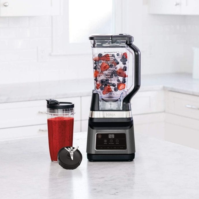 Ninja BN750UK 2-in-1 Blender with Auto-iQ - Black-Sliver | Atlantic Electrics