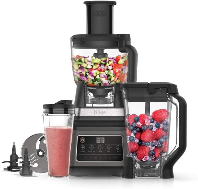 Ninja BN800UK 3-in-1 Blender and Food Processor with Auto IQ - Black-Silver | Atlantic Electrics