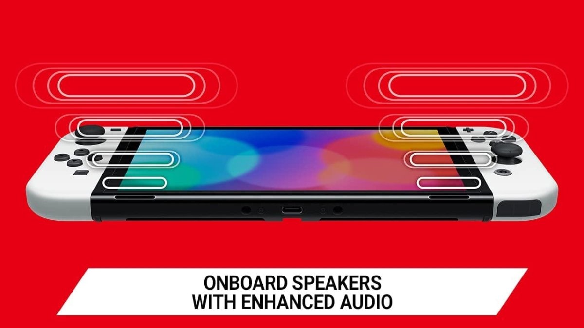 Nintendo Switch White OLED Console Games Bundle - With Free Gaming Headset + Travel Pack | Atlantic Electrics