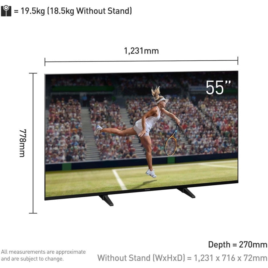 Panasonic TX55JX940B 55 Inch 4K Ultra HD HDR Smart TV with Dolby Vision & Dolby Atmos - Atlantic Electrics - 39478315778271