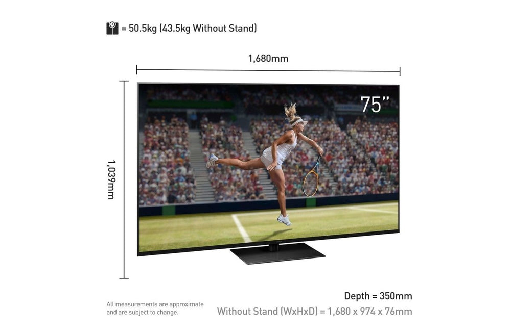 Panasonic TX75JX940B 75inch Ultra HD 4K LED HDR10+ SMART TV Dolby Atmos - Atlantic Electrics - 39478320660703