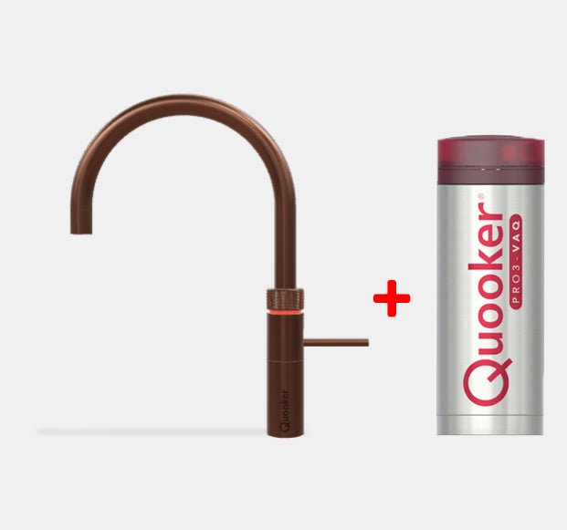 Quooker Flex PRO3 Rose Copper 3 in 1 Boiling Water Tap with 3 Liters Tank | Atlantic Electrics