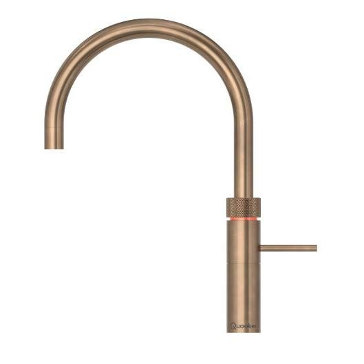 Quooker Fusion Round PRO3 Patinated Brass 3 in 1 Boiling Water Tap with 3 Liters Tank | Atlantic Electrics