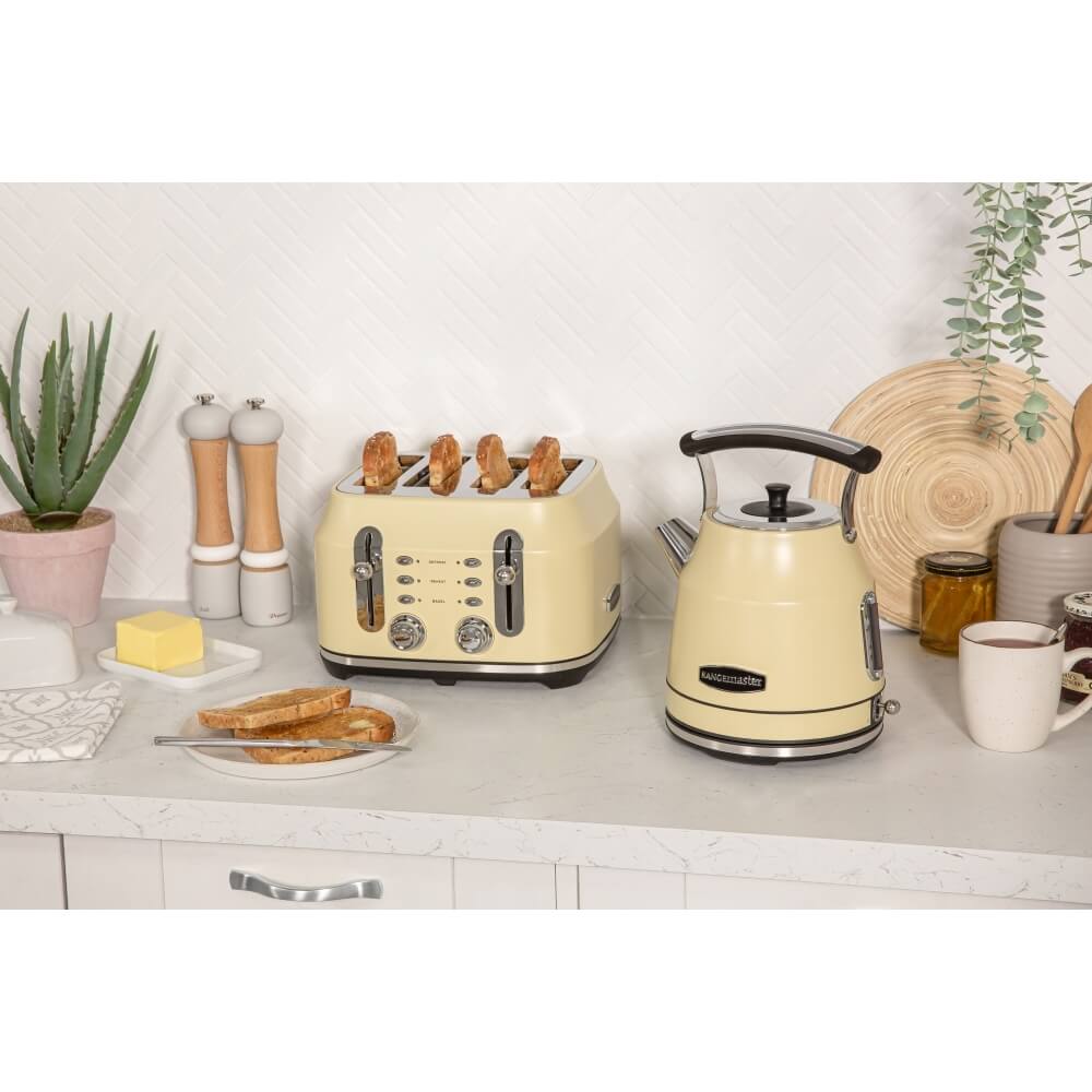 Rangemaster RMCL4S201CM Classic 4 Slice Toaster Matte Cream | Atlantic Electrics