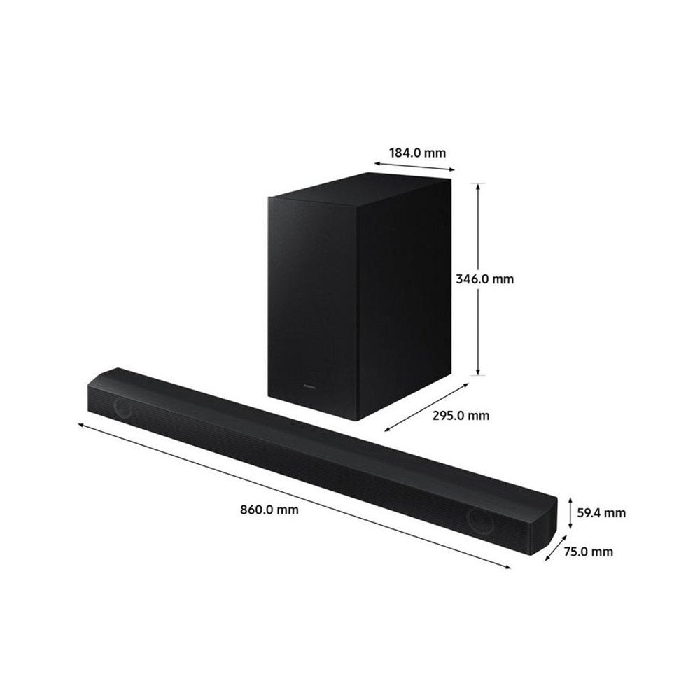 Samsung HWB550XU 2.1ch Soundbar & Subwoofer Black | Atlantic Electrics