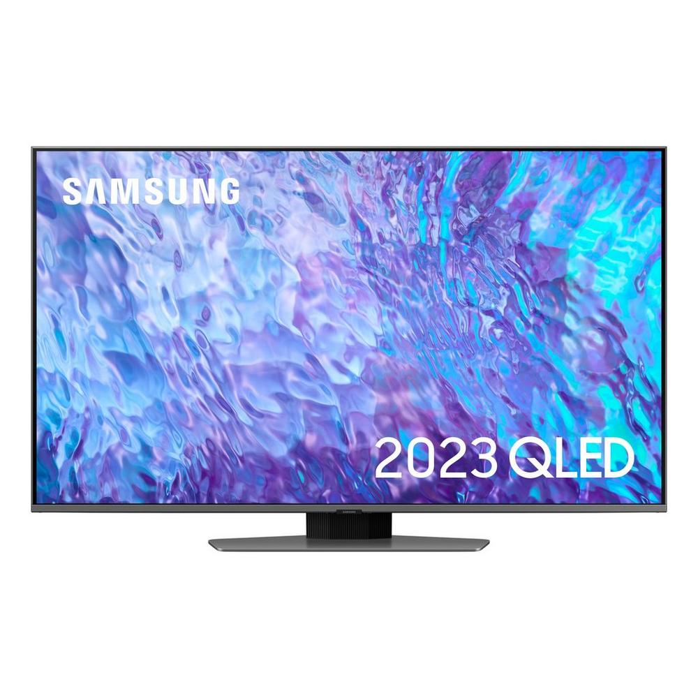Samsung QE50Q80C (2023) QLED HDR 4K Ultra HD Smart TV, 50 inch with TVPlus & Dolby Atmos, Carbon Silver | Atlantic Electrics