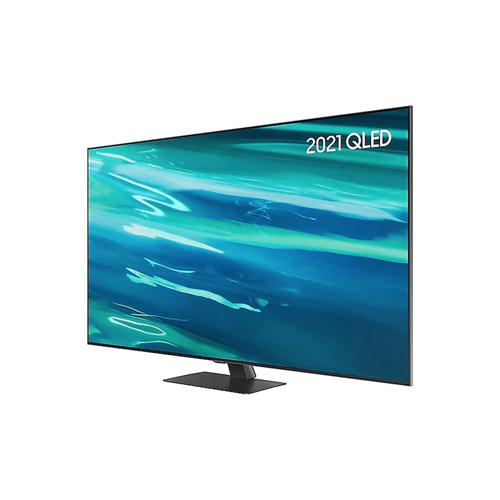 Samsung QE55Q80AATXXU 55" 4K QLED Smart TV Quantum HDR 1500 powered by HDR10+ with object tracking and AI sound | Atlantic Electrics