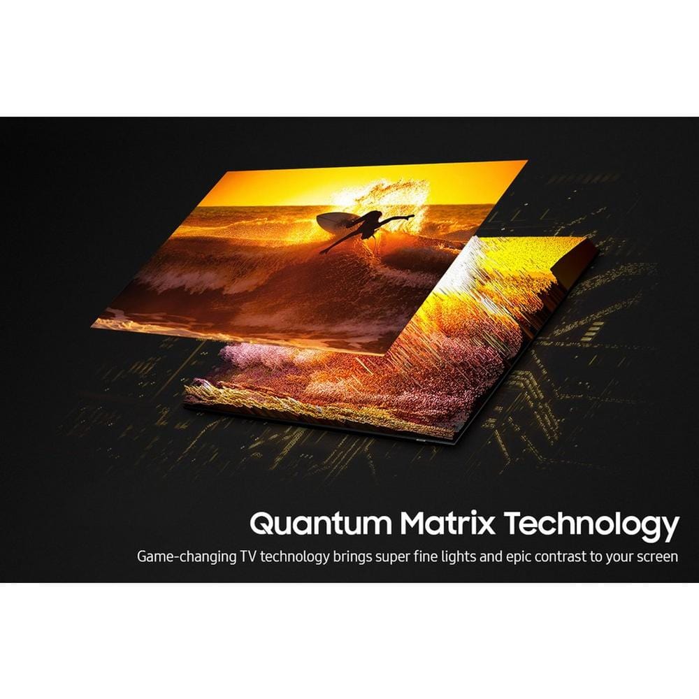 Samsung QE75QN90B (2022) 75" Neo QLED 4K HDR Smart TV, 167cm Wide - Sand Black | Atlantic Electrics