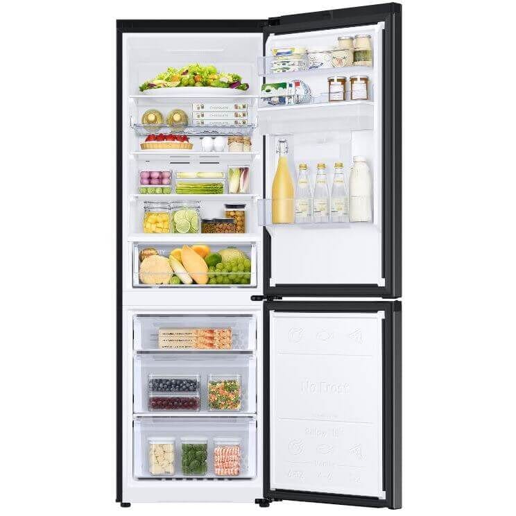 Samsung RB34T632EBN 60cm 70-30 Frost Free Fridge Freezer - Black - Atlantic Electrics - 39478383476959