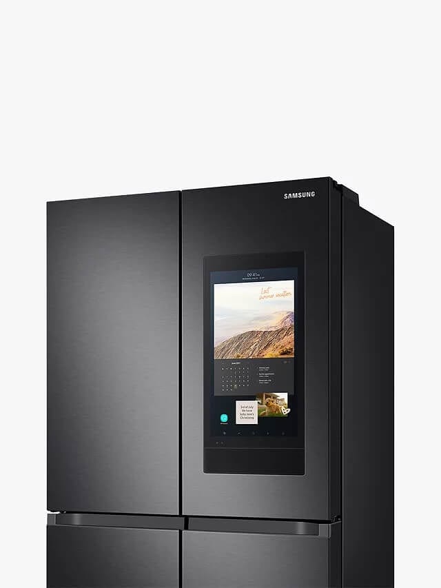 Samsung RF65A977FB1 Plumbed Family Hub Freestanding 60-40 American Fridge Freezer, Black | Atlantic Electrics