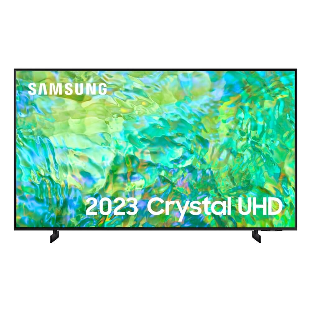 Samsung UE43CU8000K 43" (2023) LED HDR 4K Ultra HD Smart TV, 43 inch with TVPlus, Black | Atlantic Electrics