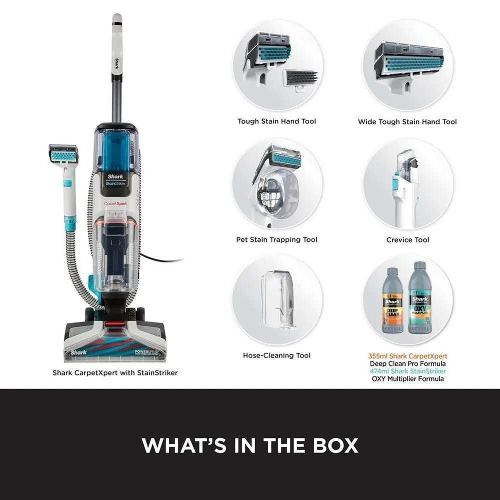 Shark EX200UK CarpetXpert Deep Carpet Cleaner with Built-In StainStriker - Rotator White | Atlantic Electrics