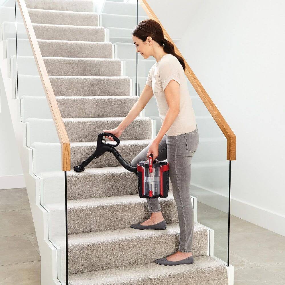 Shark ICZ300UK Cordless Upright Vacuum Cleaner with Anti Hair Wrap, 60 Minute Run Time Battery, DuoClean Floorhead, Powered Lift-Away, LED Headlights, Dusting Brush, Crevice & Upholstery Tools, Red | Atlantic Electrics