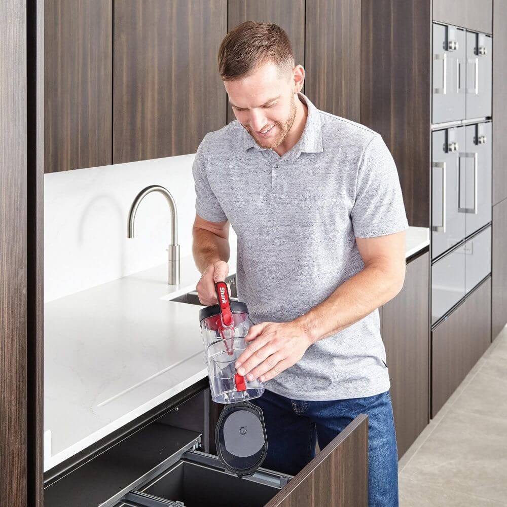 Shark ICZ300UK Cordless Upright Vacuum Cleaner with Anti Hair Wrap, 60 Minute Run Time Battery, DuoClean Floorhead, Powered Lift-Away, LED Headlights, Dusting Brush, Crevice & Upholstery Tools, Red | Atlantic Electrics