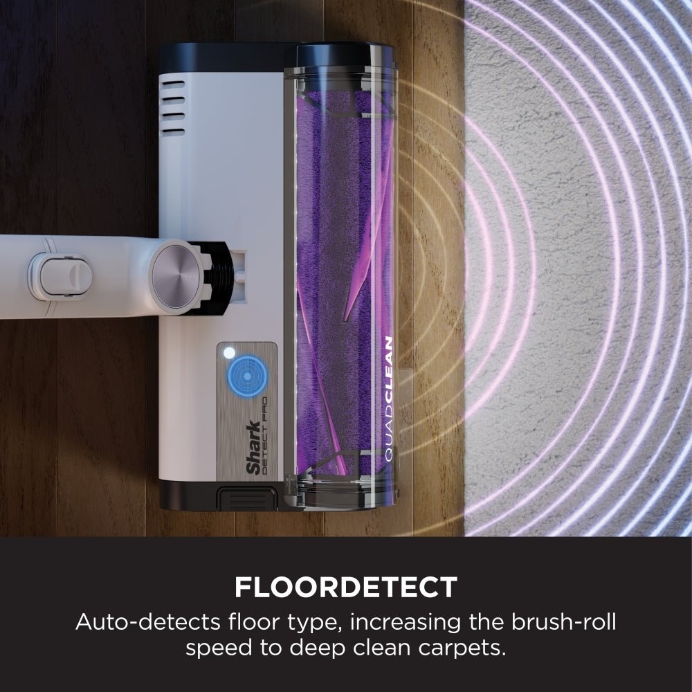 Shark IW3510UK Detect Pro Cordless Auto-Empty System Cordless Vacuum Cleaner with up to 60 Minutes Run Time - White | Atlantic Electrics
