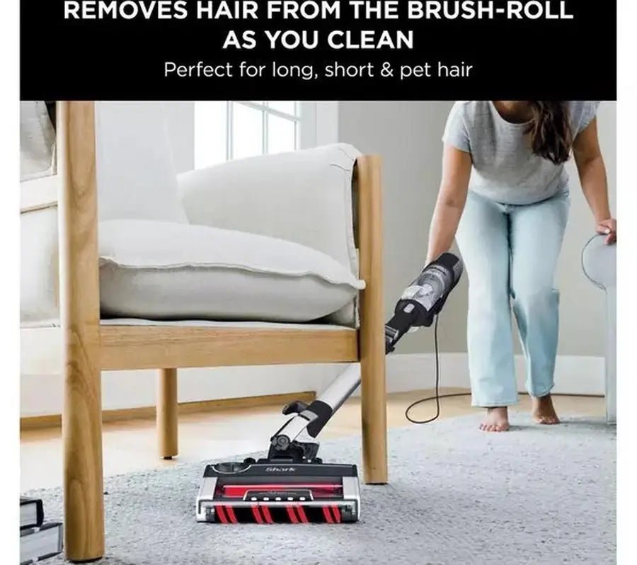 Shark Stratos HZ3000UKT Anti Hair Wrap Plus Anti-Odour Corded Stick Vacuum Cleaner - Black/Chrome | Atlantic Electrics