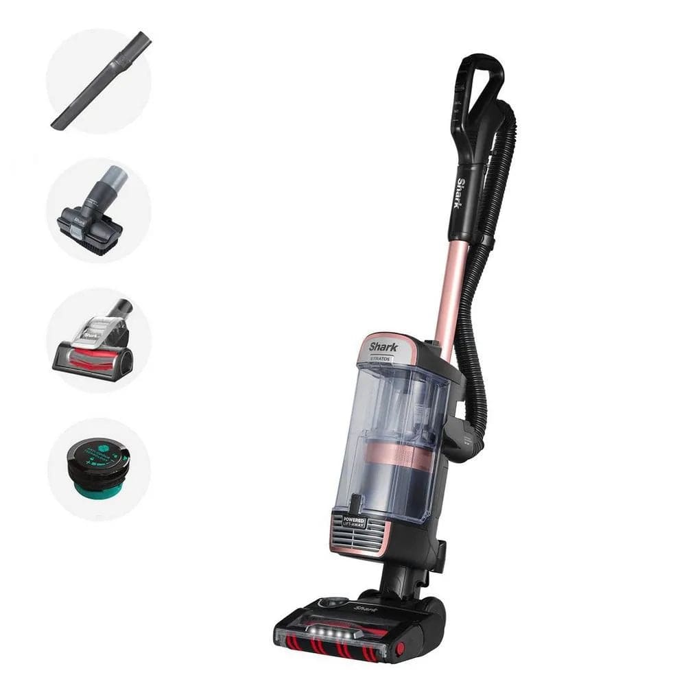 Shark Stratos NZ860UKT Pet Pro Model Upright Vacuum Cleaner with Anti Hair Wrap Plus & Anti-Odour Technology, Rose Gold | Atlantic Electrics