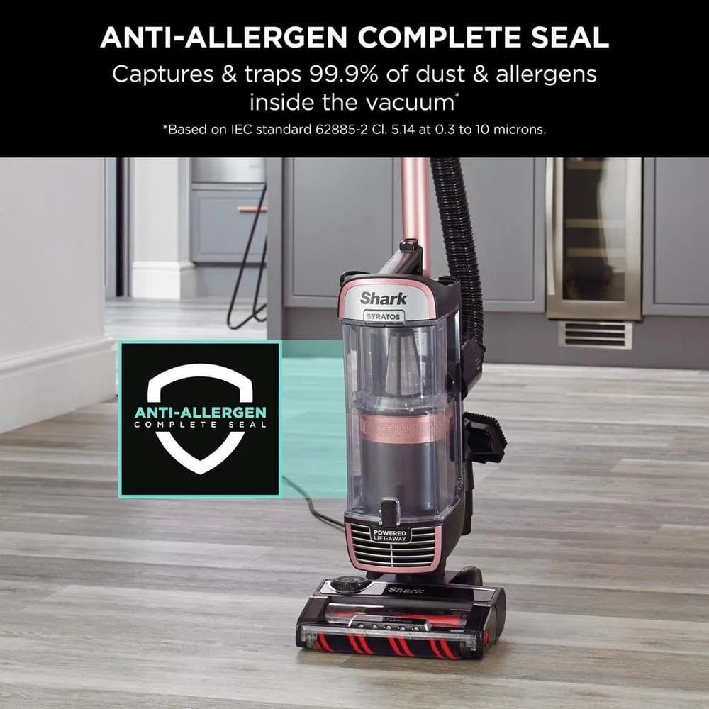 Shark Stratos NZ860UKT Pet Pro Model Upright Vacuum Cleaner with Anti Hair Wrap Plus & Anti-Odour Technology, Rose Gold | Atlantic Electrics